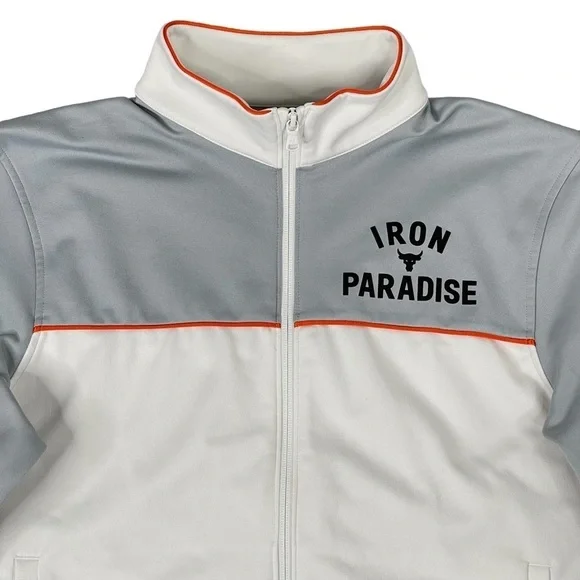 Under Armour Jacket Mens Small Project Rock Iron Paradise Full Zip Knit Track - Picture 2 of 14